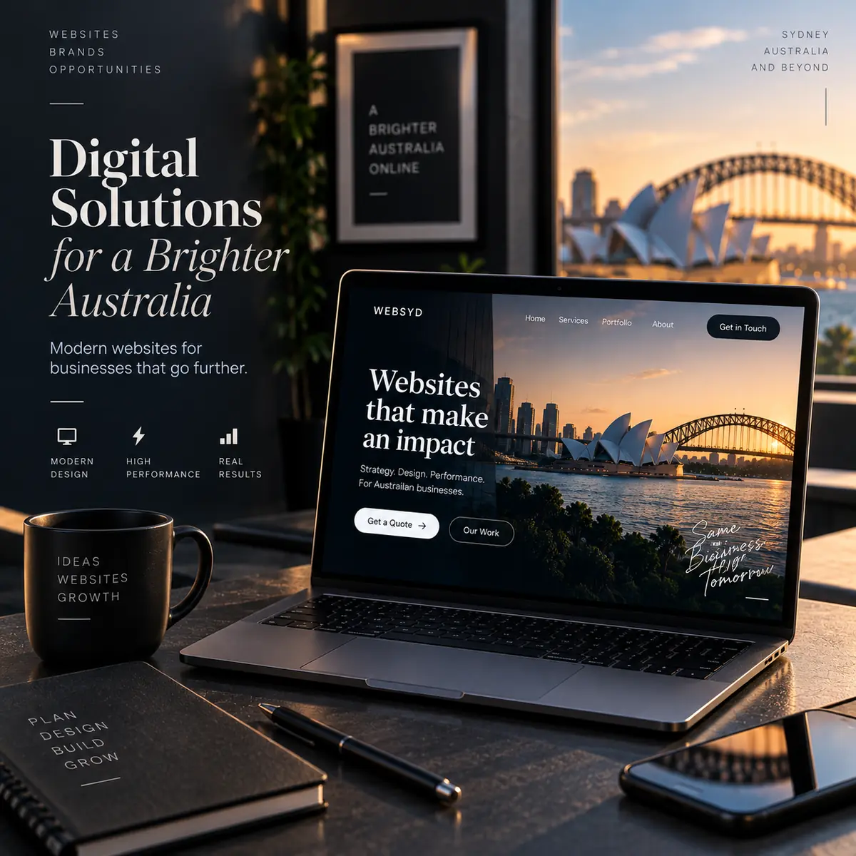 A focused campaign landing page open on a laptop